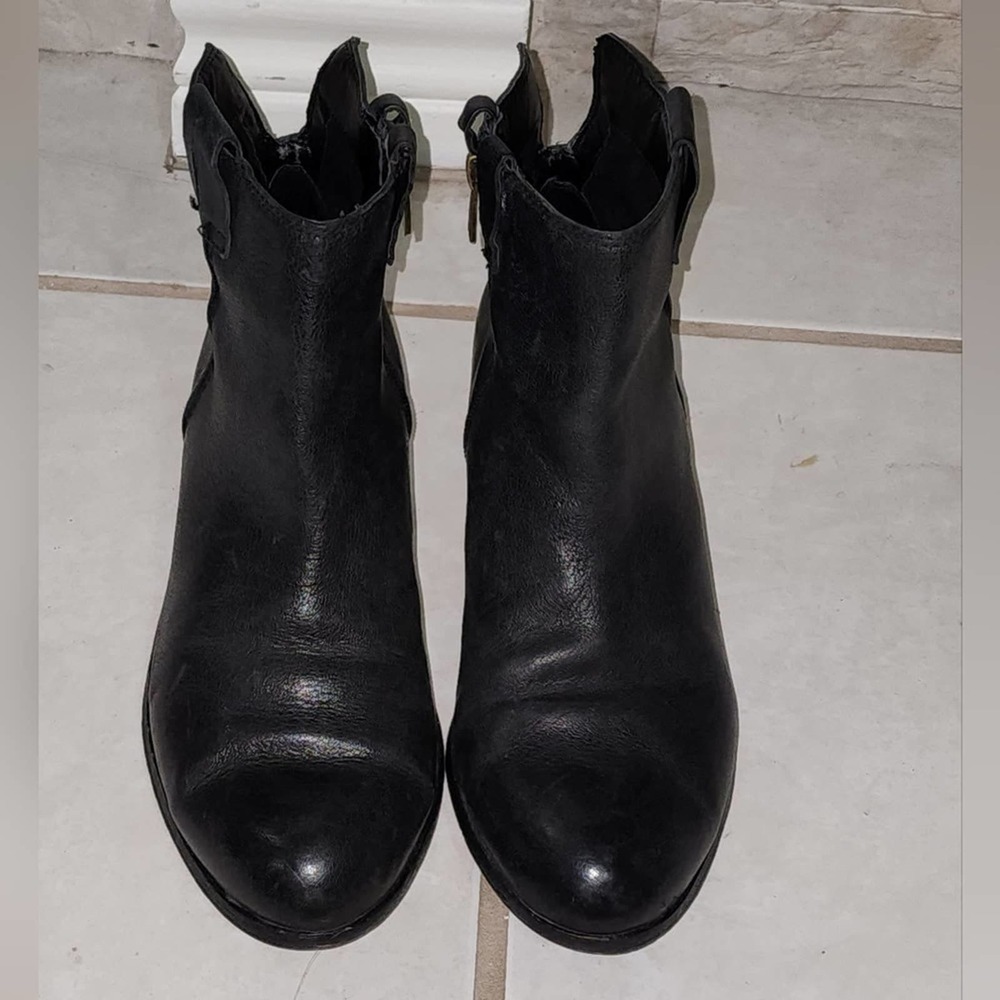 Sam Edelman Petty black leather ankle‎ boots Booties Women's size 7
